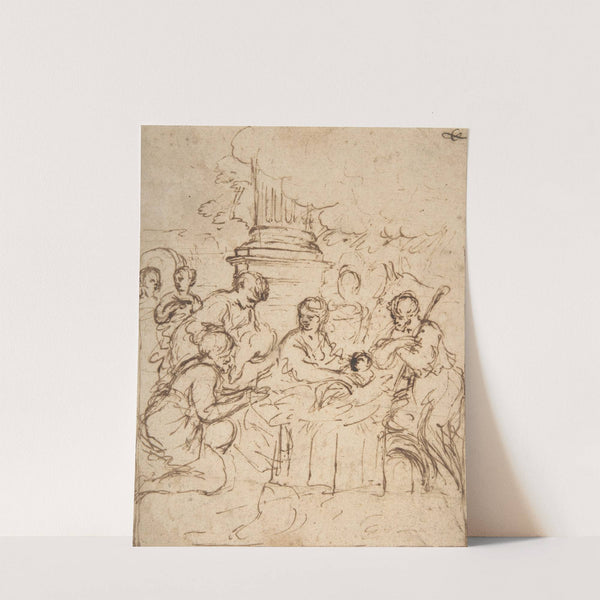 The Adoration of the Shepherds. by Pietro da Cortona