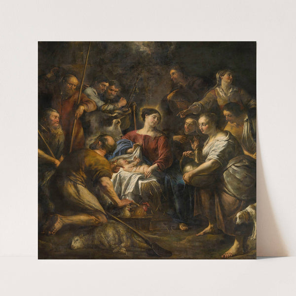 The Adoration of the Shepherds by Flemish 17th Century (Possibly Jan Cossiers)