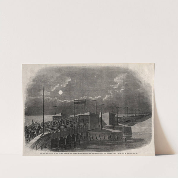 The Advance Guard of the Grand Army of the United States Crossing the Long Bridge over the Potomac, at 2 a.m. on May 24, 1861 (1861) by Winslow Homer