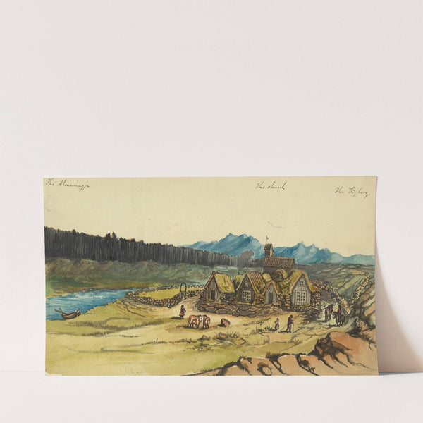 The Almannagjá the church the L’gherg (1862) by Bayard Taylor