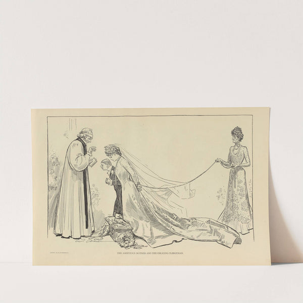 The ambitious mother and the obliging clergyman (1900-1905) by Charles Dana Gibson