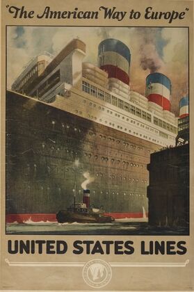 The American Way to Europe; United States Lines — size preview