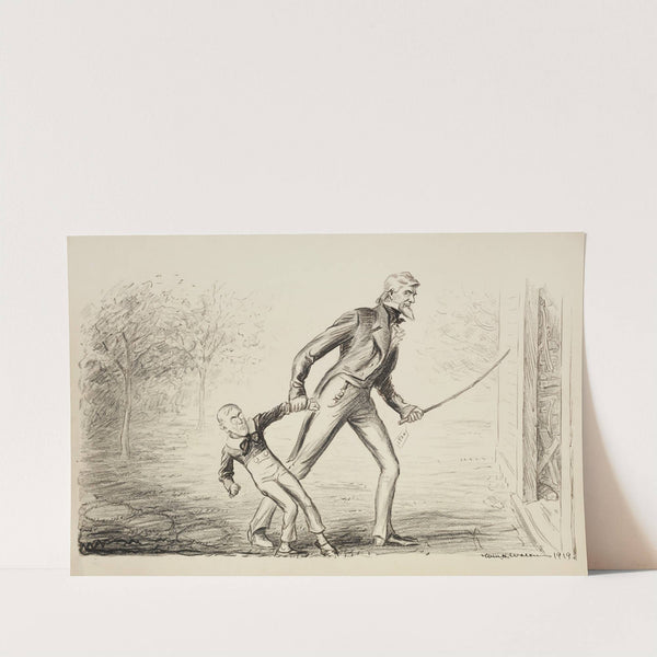 The American Woodshed. I reckon you won’t run away from home again (1919) by William Henry Walker