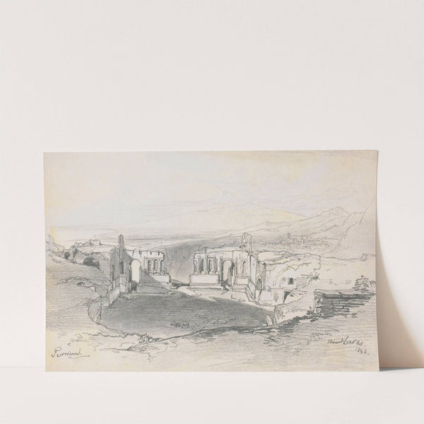 The Amphitheatre, Taormina, Sicily by Edward Lear