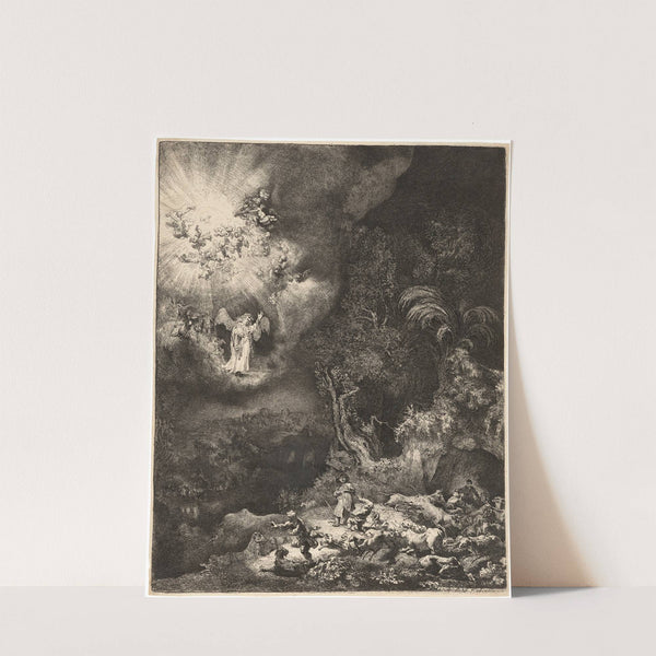The Angel appearing to the Shepherds by Rembrandt van Rijn