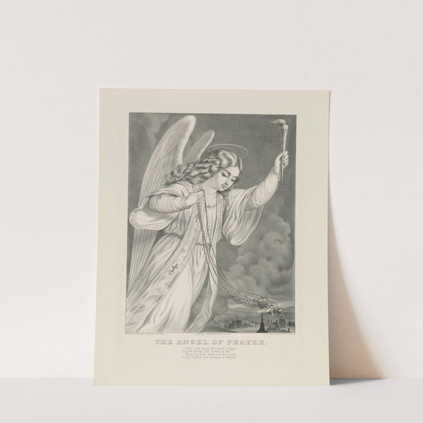 The angel of prayer (1875) by Currier & Ives.