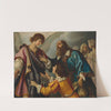 The angel Raphael refusing the gifts offered by Tobias by Studio oOf Giovanni Biliverti