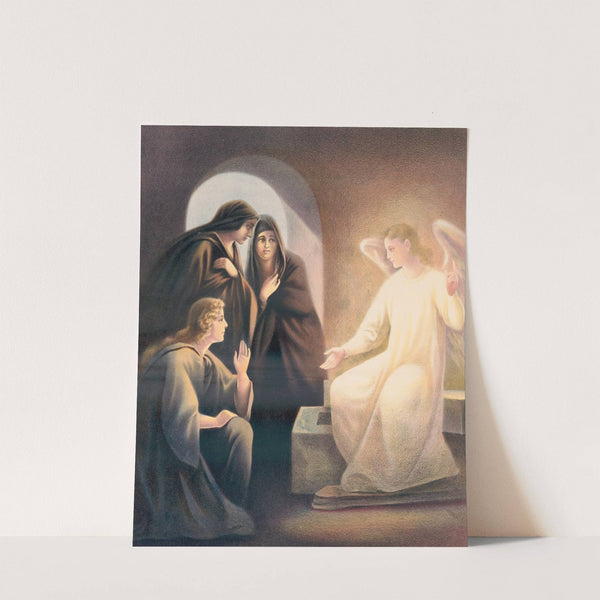 The angels in the sepulchre by Stecher Litho. Co