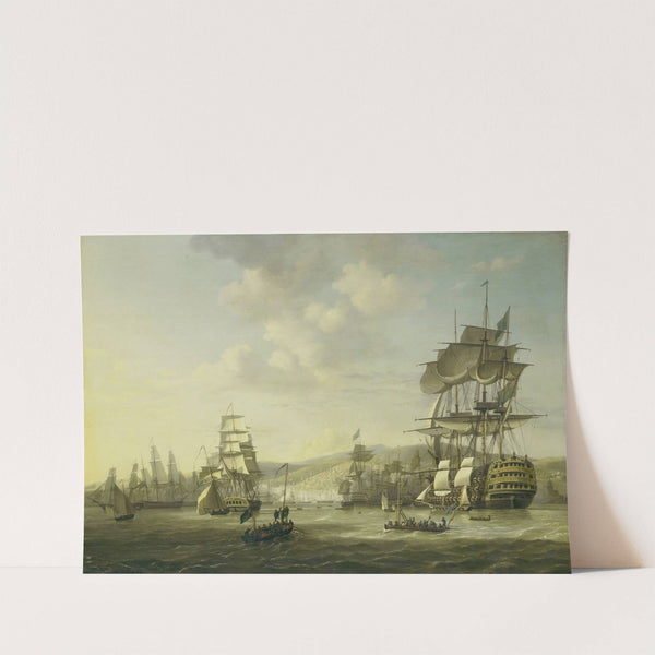 The Anglo-Dutch Fleet in the Bay of Algiers Backing up the Ultimatum to Release the Christian Slaves, 26 August 1816 by Nicolaas Baur