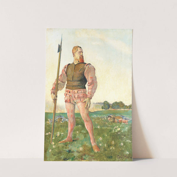 The angry warrior by Ferdinand Hodler