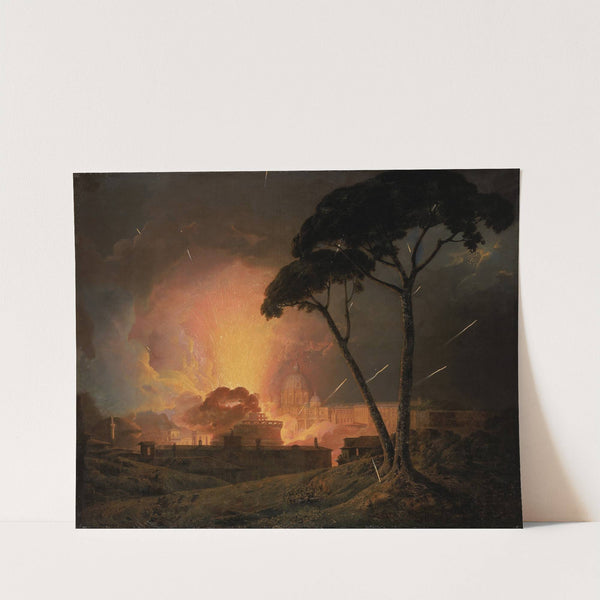 The Annual Girandola at the Castel Sant’Angelo, Rome by Joseph Wright of Derby