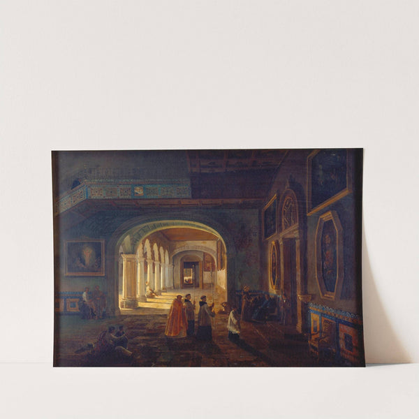 The Antesacristy of the Franciscan Convent by Eugenio Landesio