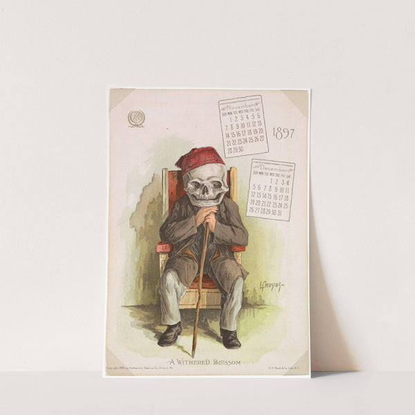 The Antikamnia Calendar, A Withered Blossom (1897) by L Crusius