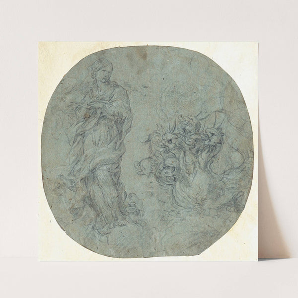 The Apocalyptic Woman with the Dragon by Lazzaro Baldi