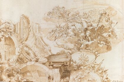 The Apotheosis of Romulus; Design for a Ceiling (c. 1675–76)