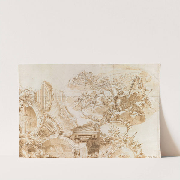 The Apotheosis of Romulus; Design for a Ceiling (c. 1675–76) by Domenico Maria Canuti