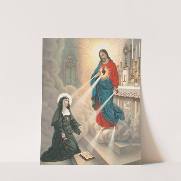 The apparition of our Lord to blessed Margaret Mary Alacoque by Langan & Bro.