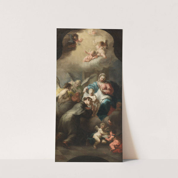 The appearance of the baby Jesus and the Mother of God to St. Antonius von Padua by Michelangelo Unterberger