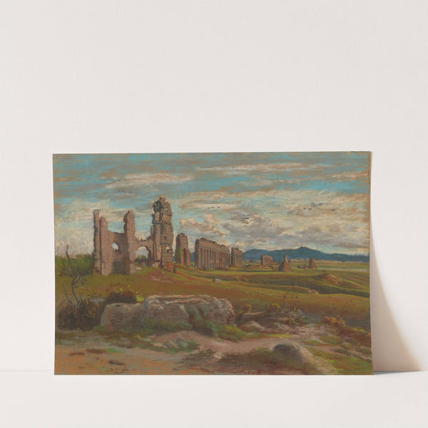 The Aqua Claudia in the Roman Campagna by Félix-Hippolyte Lanoüe