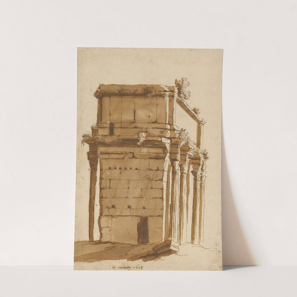 The Arch of Septimius Severus, Rome (1623) by Cornelis Van Poelenburch