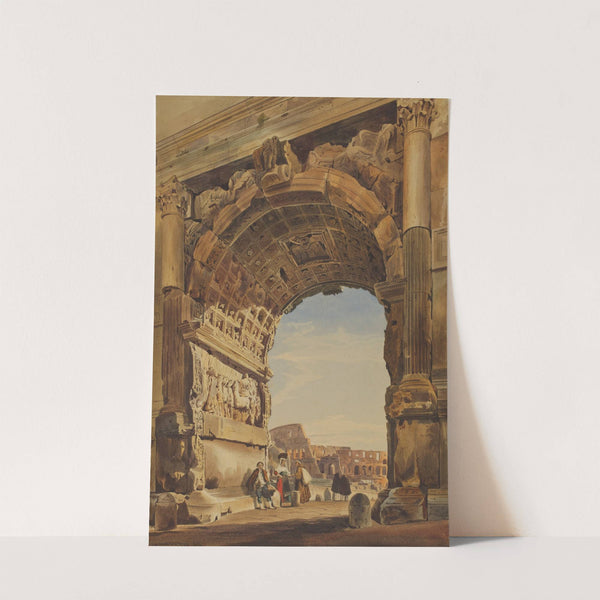 The Arch of Titus and the Coliseum, Rome (1846) by Thomas Hartley Cromek