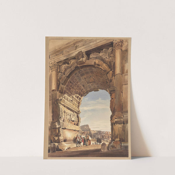 The Arch of Titus looking through to the Colosseum, Rome (1841) by Thomas Hartley Cromek