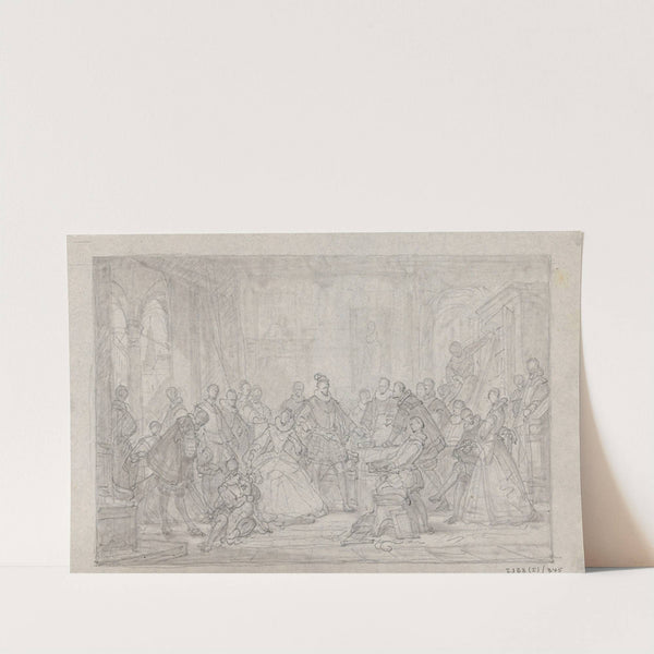 The Archdukes Albert and Isabella Visit the Printer Plantin by Nicaise De Keyser