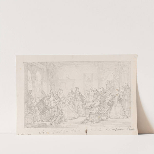 The Archdukes Albert and Isabella Visit the Printer Plantin by Nicaise De Keyser