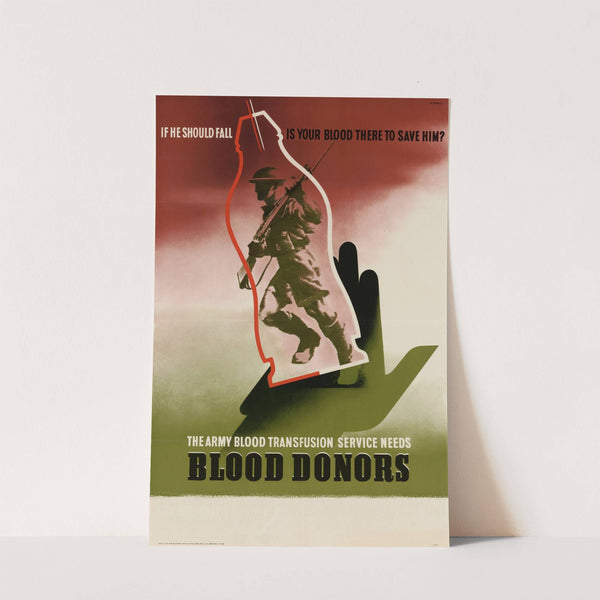 The Army Blood Transfusion Service Needs Blood Donors by Abram Games