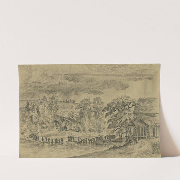 The Army of the Potomac (5th Corps) crossing the North Anna, at Jerico Ford by Edwin Forbes