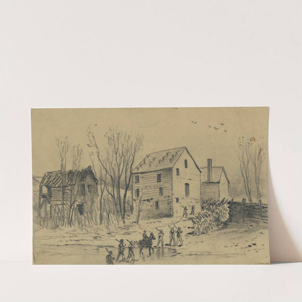 The Army of the Potomac crossing Broad Run. Retreat from Culpepper by Edwin Forbes