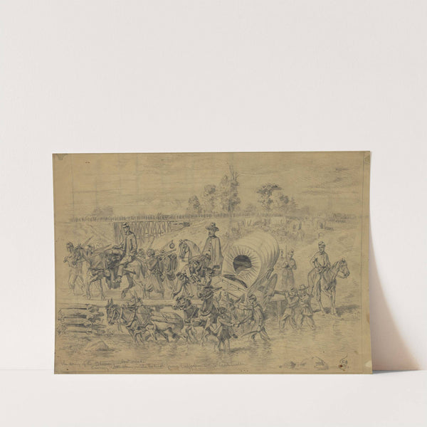 The Army of the Potomac crossing Kettle Run by Edwin Forbes