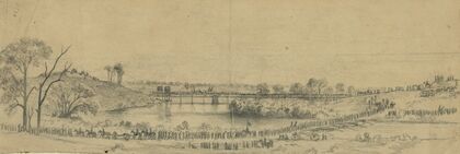 The Army of the Potomac crossing the Rappahannock River. Retreat from Culpepper to Centreville