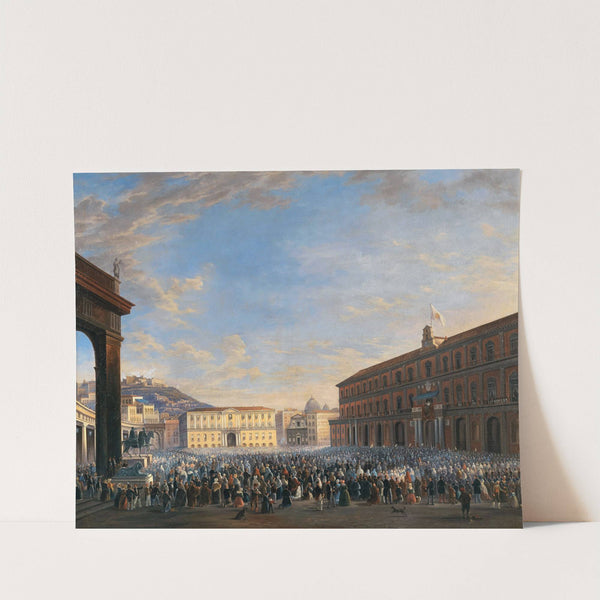 The arrival of Pope Pius IX. in Naples by Salvatore Fergola
