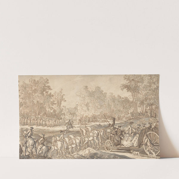 The Arrival of the Princely Carriage at the Starting Point of the Hunt (ca. 1756) by Johann Elias Ridinger