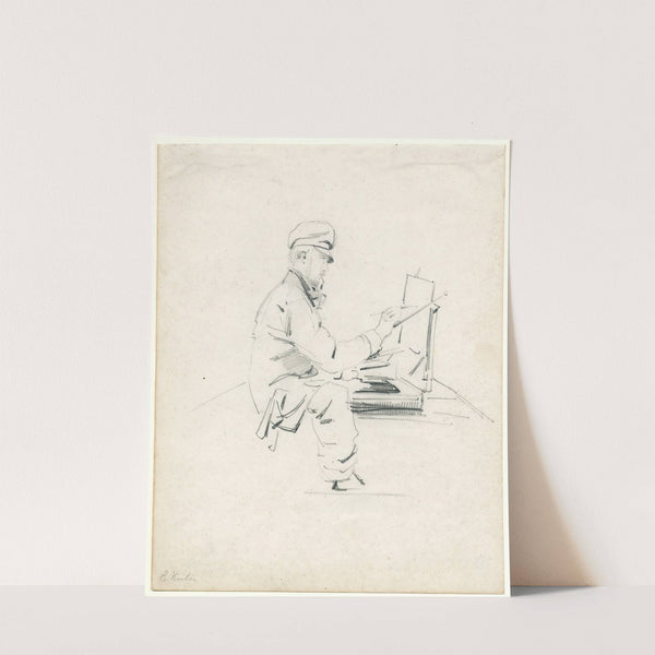 The artist Everhardus Koster working (1855) by David Bles