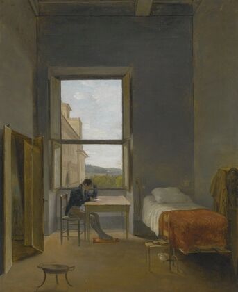 The artist in his room in the Villa Medici, Rome — size preview