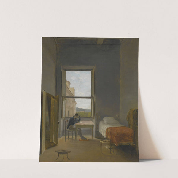 The artist in his room in the Villa Medici, Rome by Jean-Baptiste Auguste Vinchon