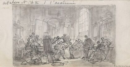 The Artist Nicaise De Keyser’s Studio at the Academy