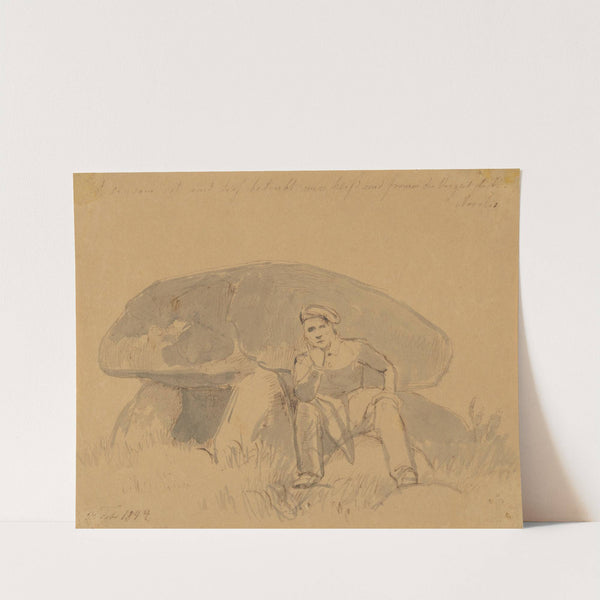 The Artist, Seated in Front of a Dolmen by Johan Thomas Lundbye