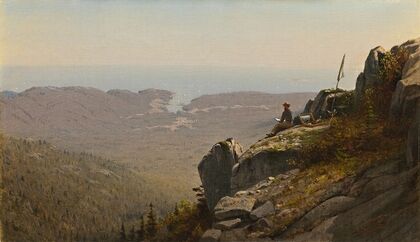 The Artist Sketching at Mount Desert,Maine