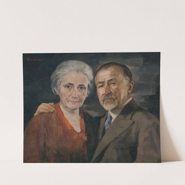 The artist with his wife by Jozef Hanula