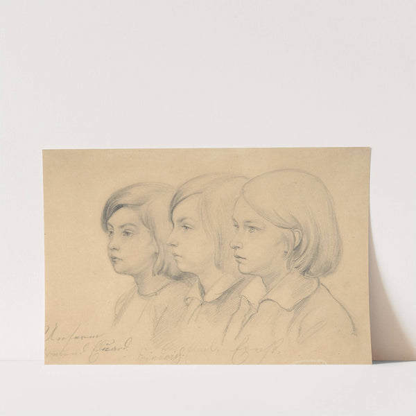 The Artist's Children; Friedrich, Emil, and Ernst by Friedrich Preller the Elder