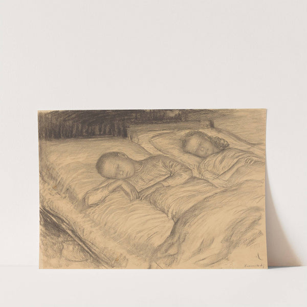The Artist’s Children Wolf and Anna Asleep (c. 1900) by Leopold von Kalckreuth