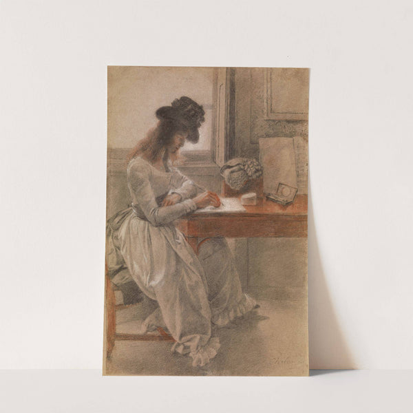 The Artist’s Daughter, Cecilia, Seated At A Writing Desk by Johan Joseph Zoffany