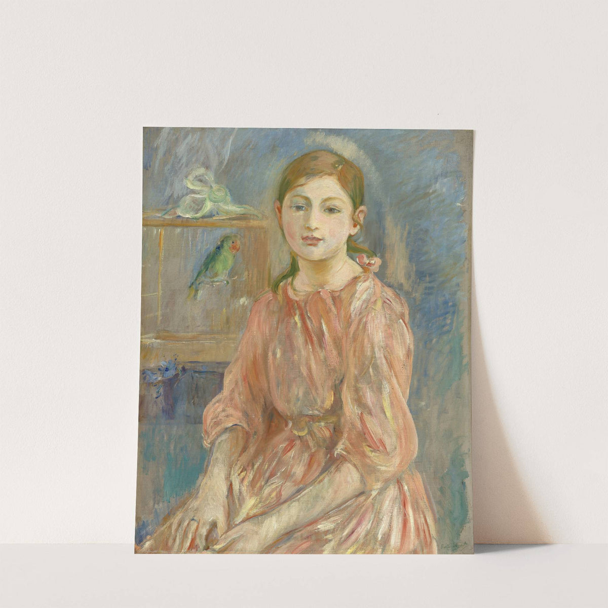 The Artist’s Daughter with a Parakeet (1890) by Berthe Morisot