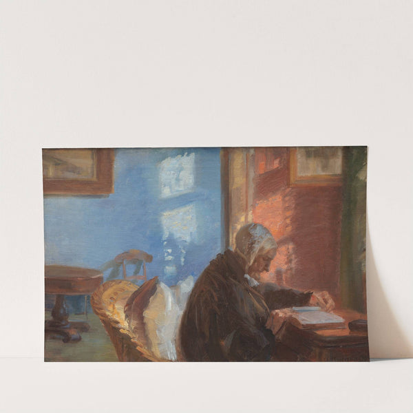 The Artist’s Mother Ane Hedvig Brøndum in the Red Room (1909) by Anna Ancher