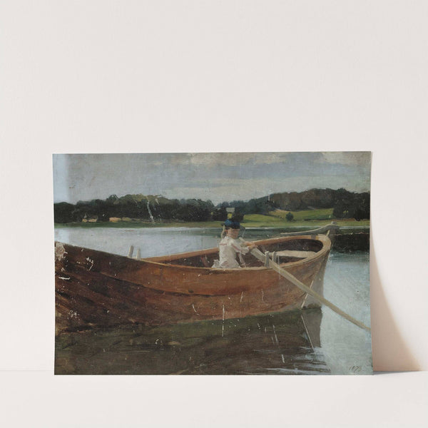 The Artist’s Sister Berta In A Rowing Boat, Study (1879) by Albert Edelfelt