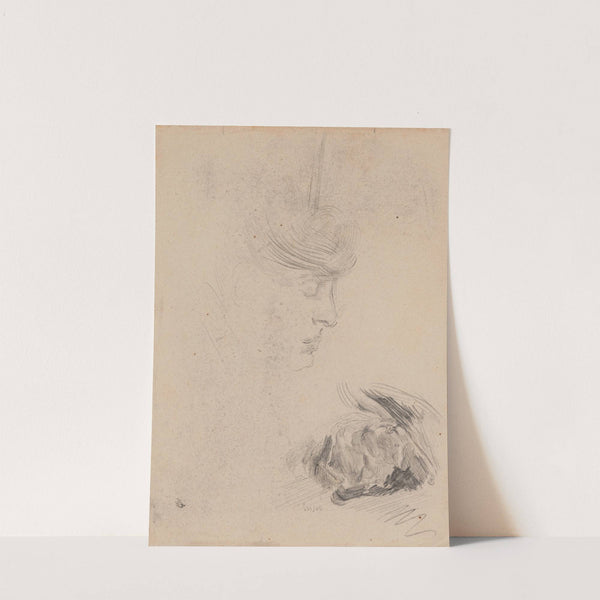 The artist's Sister Mitche and Figure by James Ensor