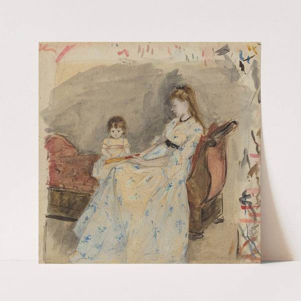The Artist’s Sister,Edma With Her Daughter Jeanne (1872) by Berthe Morisot